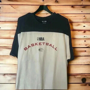 NBA Elevation Early 2000s Men’s White and Blue Tee With Embroidered Logo.